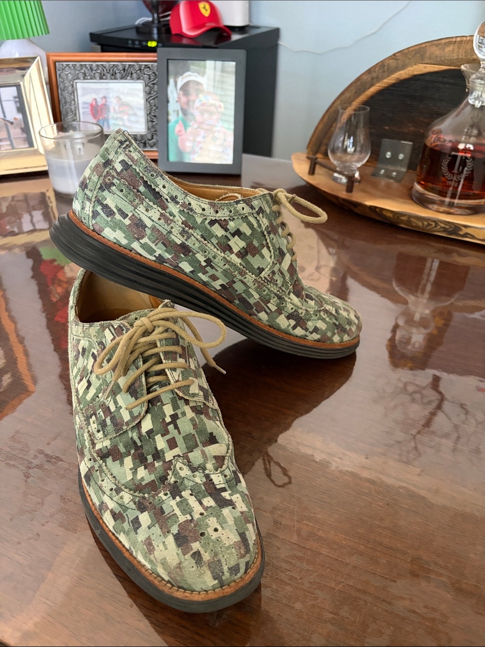 Cole Haan Lunargrand Long Wingtip Derby / Oxford Digital Camo